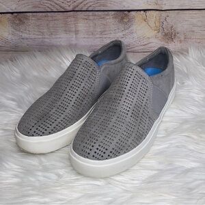 NWT Dr. Scholl's Shoes Women's Wander Up Sneaker, Grey Cloud Chopout Microfiber